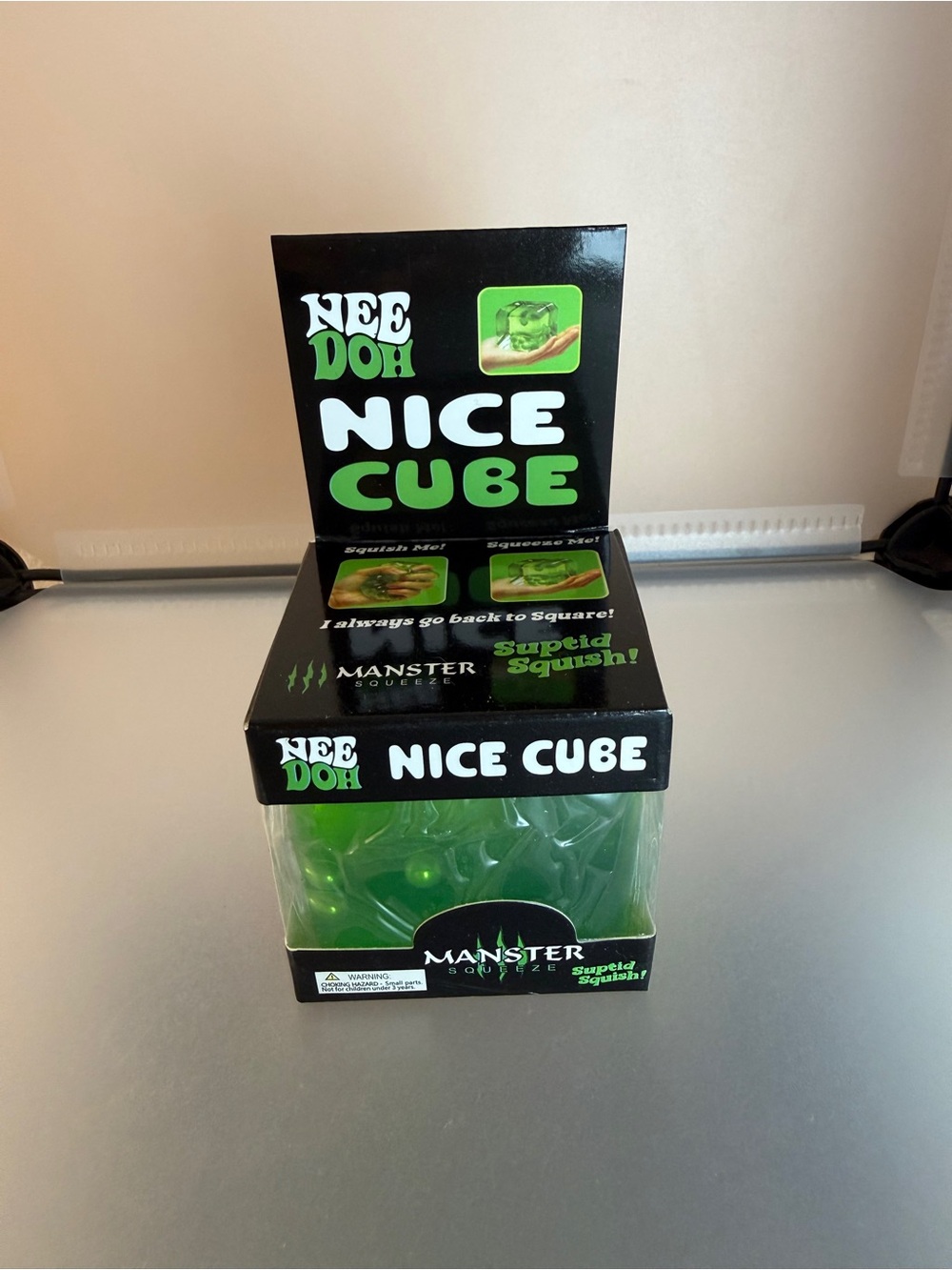 NeeDoh Nice Cube Green Squishy 💚